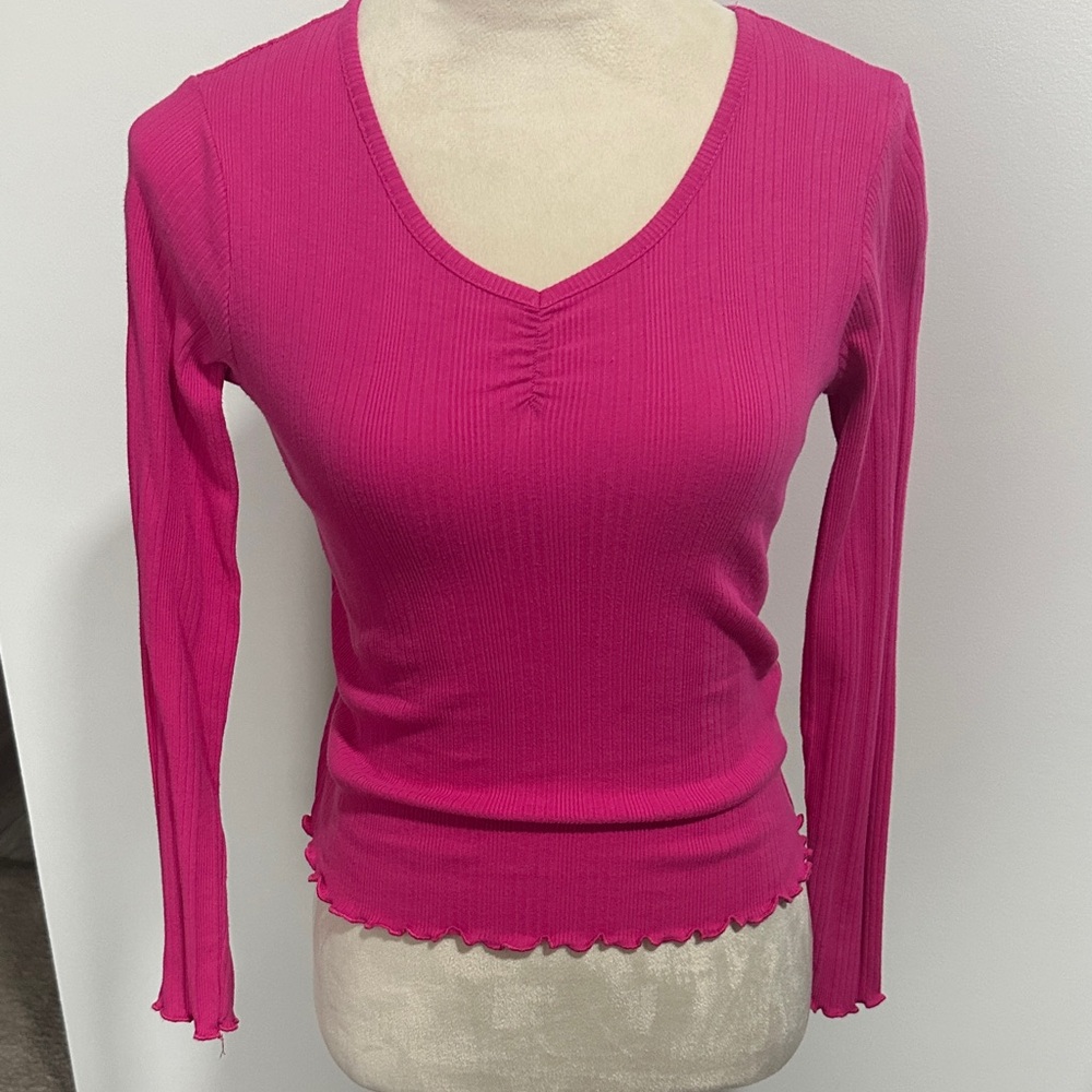 art class Fuchsia V-Neck Long Sleeve Top
